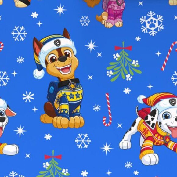 Hallmark Wrapping Paper Paw Patrol Winter Fun 25 sq ft Holiday Gift - Picture 1 of 6